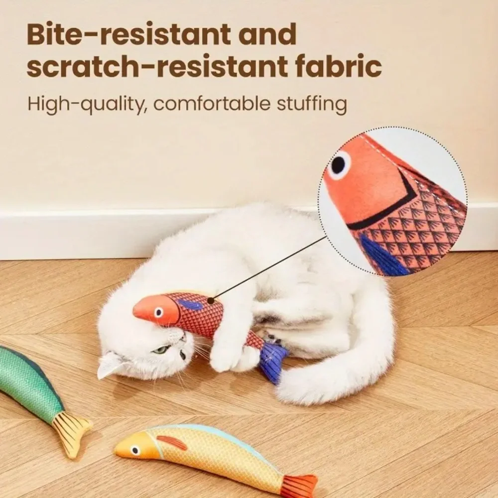 Ultra-Soft Crinkle Sound Cat Saury Fish Toy -Interactive Kicker for Endless Fun